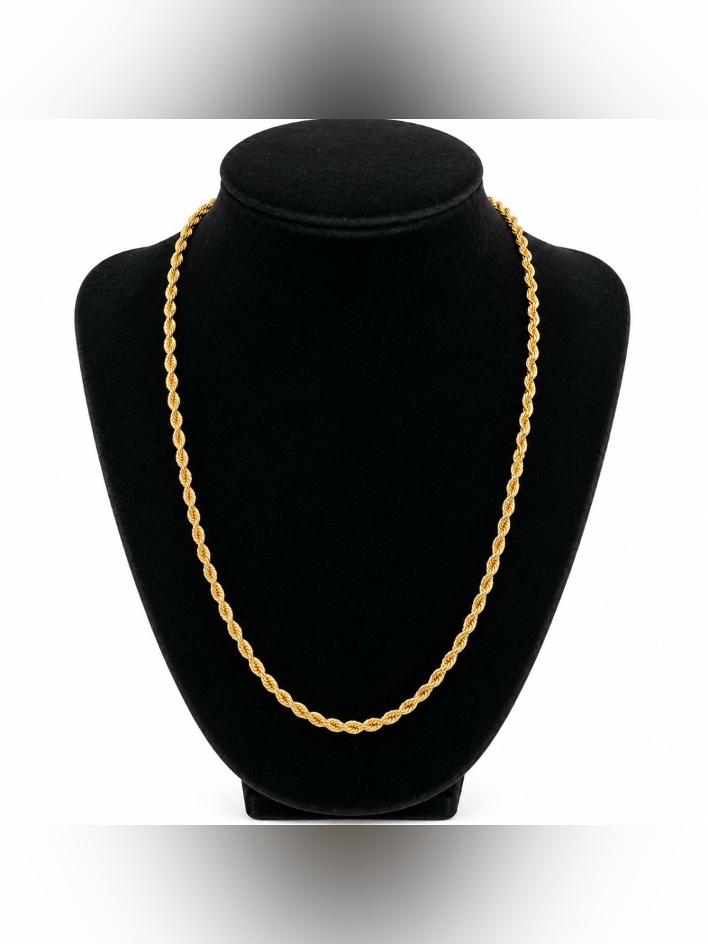 Monet Gold Tone Vintage Rope Chain Necklace
